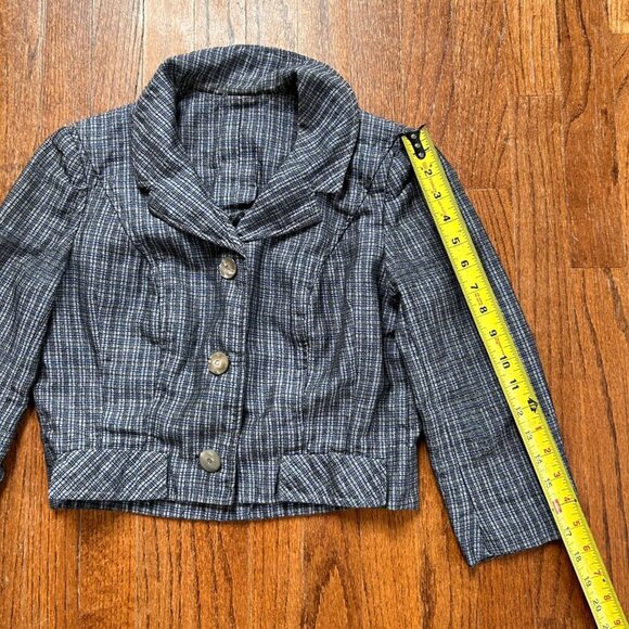 Vintage Jack Feit Jacket Womens Size Medium 1940s 1950s Plaid Cropped Blazer - Picture 7 of 12